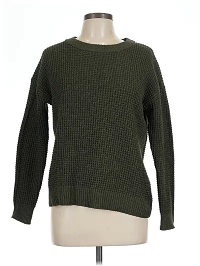Pre-owned Time And Tru Pullover Sweater In Green