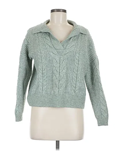 Pre-owned Time And Tru Pullover Sweater In Green