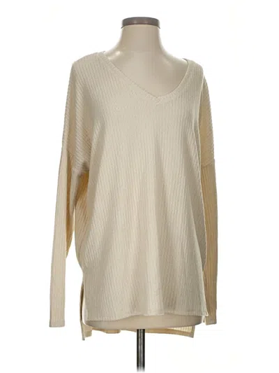 Pre-owned Time And Tru Pullover Sweater In Ivory