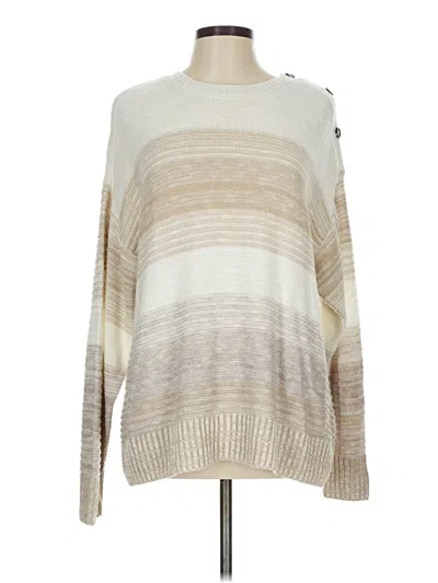 Pre-owned Time And Tru Pullover Sweater In Ivory