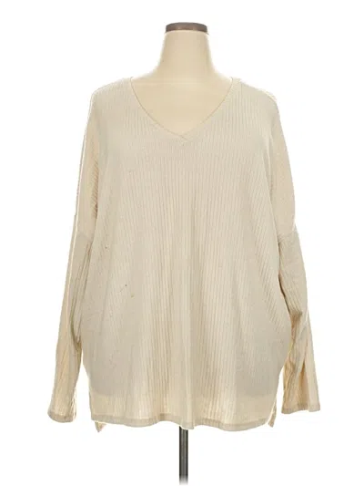 Pre-owned Time And Tru Pullover Sweater In Ivory