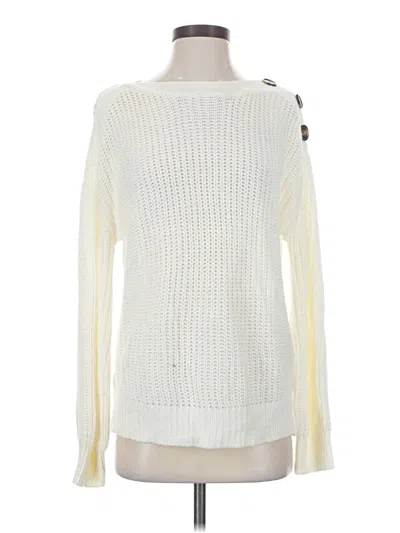 Pre-owned Time And Tru Pullover Sweater In Ivory
