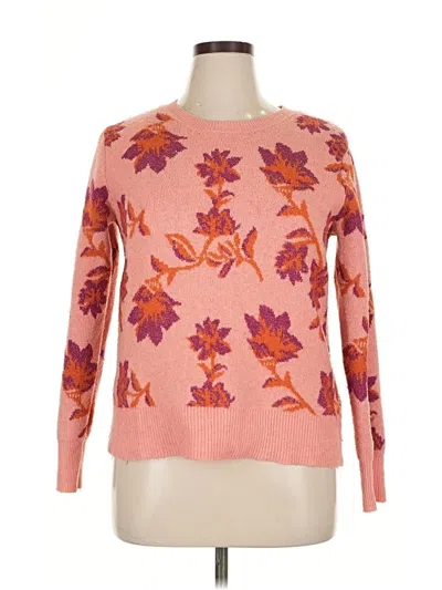 Pre-owned Time And Tru Pullover Sweater In Orange