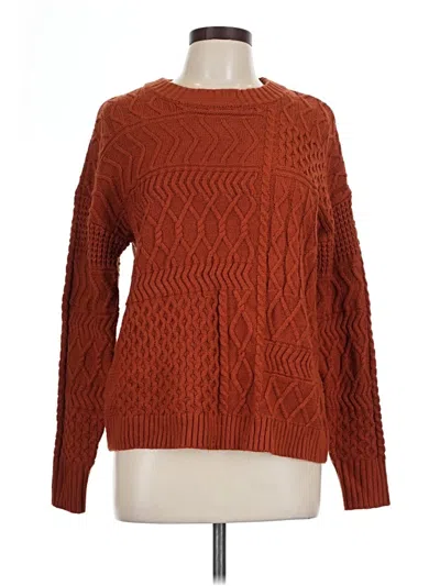 Pre-owned Time And Tru Pullover Sweater In Orange