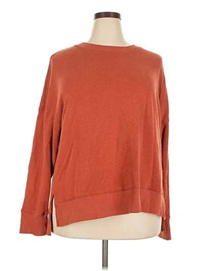 Pre-owned Time And Tru Pullover Sweater In Orange