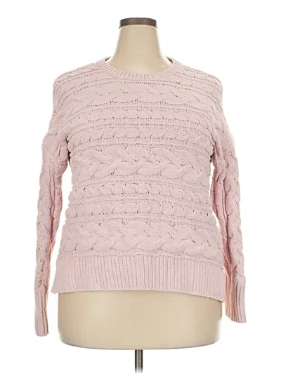 Pre-owned Time And Tru Pullover Sweater In Pink