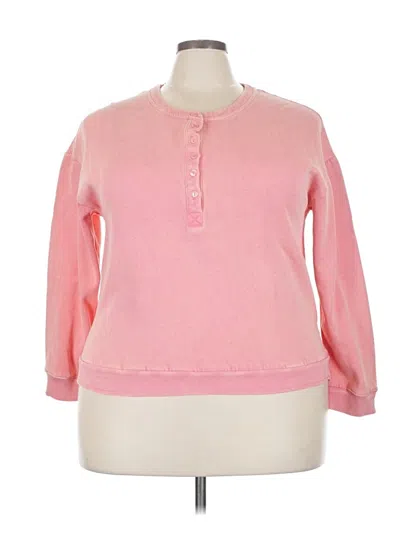 Pre-owned Time And Tru Pullover Sweater In Pink