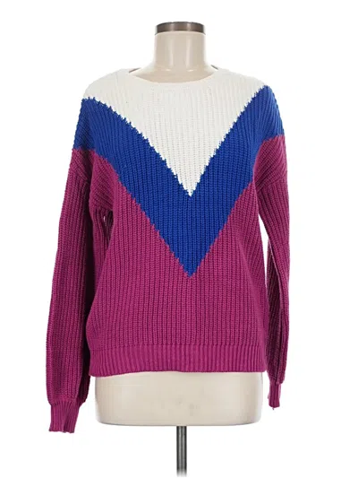 Pre-owned Time And Tru Pullover Sweater In Purple