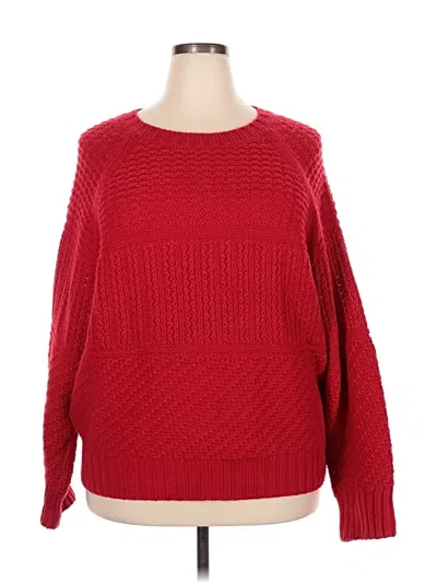 Pre-owned Time And Tru Pullover Sweater In Red