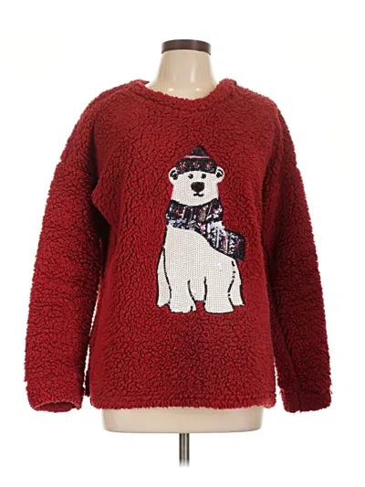Pre-owned Time And Tru Pullover Sweater In Red