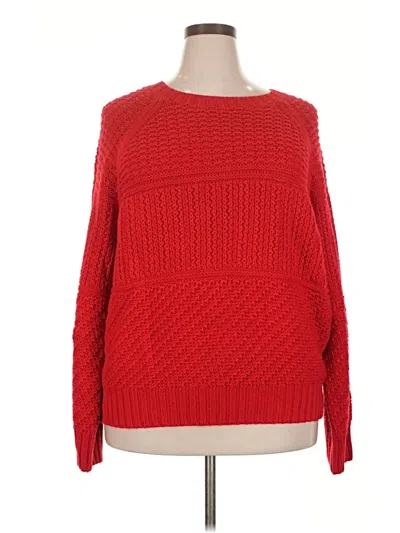 Pre-owned Time And Tru Pullover Sweater In Red