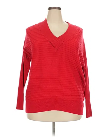 Pre-owned Time And Tru Pullover Sweater In Red