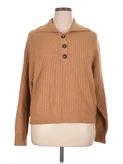 Time And Tru Pullover Sweater In Tan