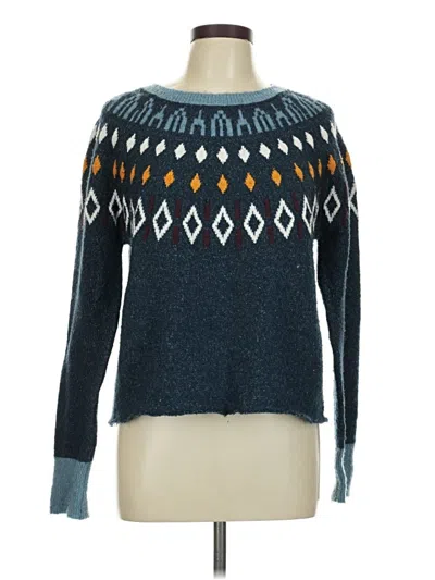 Pre-owned Time And Tru Pullover Sweater In Teal