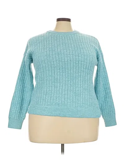Pre-owned Time And Tru Pullover Sweater In Teal