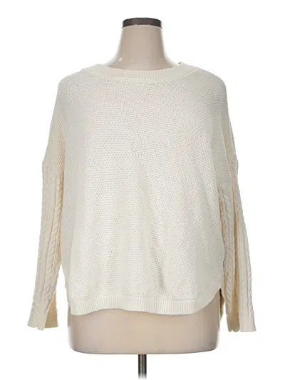 Pre-owned Time And Tru Pullover Sweater In White
