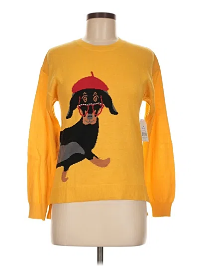 Time And Tru Pullover Sweater In Yellow