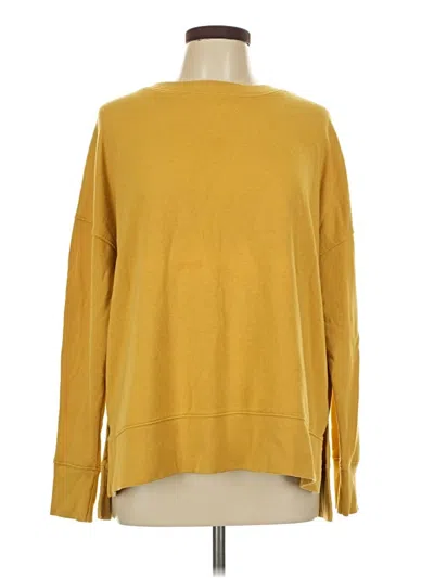 Pre-owned Time And Tru Pullover Sweater In Yellow