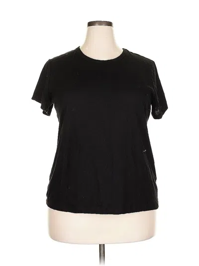 Pre-owned Time And Tru Short Sleeve T-shirt In Black