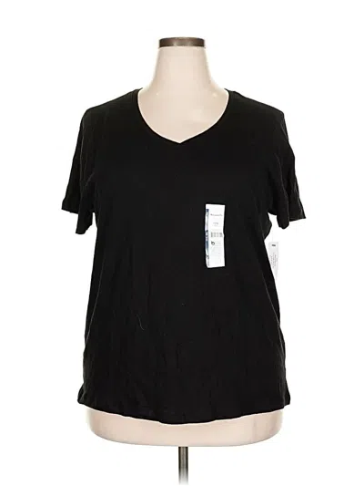 Time And Tru Short Sleeve T-shirt In Black
