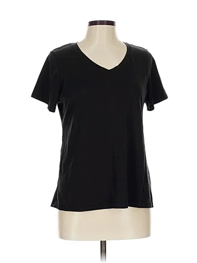 Pre-owned Time And Tru Short Sleeve T-shirt In Black