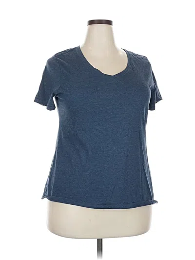 Pre-owned Time And Tru Short Sleeve T-shirt In Blue