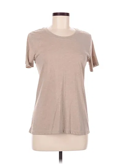 Pre-owned Time And Tru Short Sleeve T-shirt In Brown