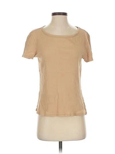 Pre-owned Time And Tru Short Sleeve T-shirt In Brown