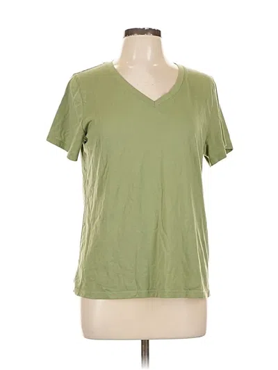 Pre-owned Time And Tru Short Sleeve T-shirt In Green
