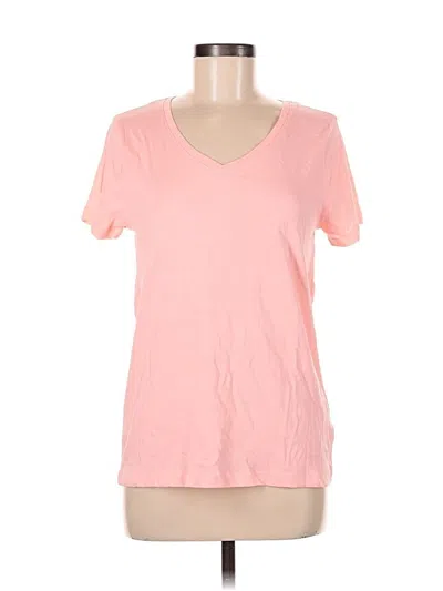 Pre-owned Time And Tru Short Sleeve T-shirt In Pink