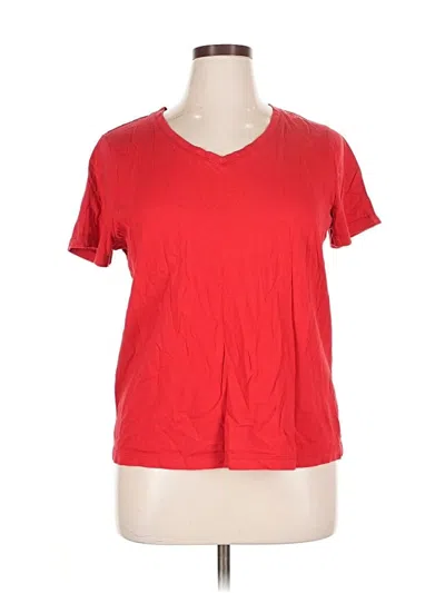 Pre-owned Time And Tru Short Sleeve T-shirt In Red