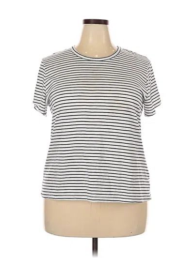 Pre-owned Time And Tru Short Sleeve T-shirt In White