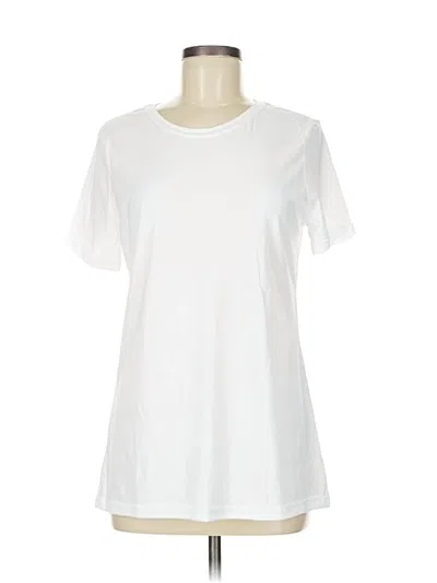 Pre-owned Time And Tru Short Sleeve T-shirt In White