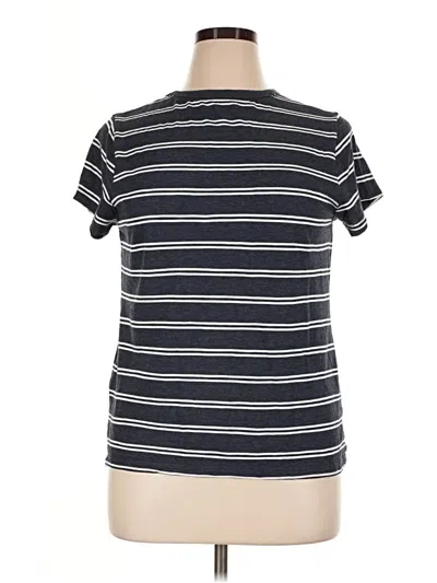 Pre-owned Time And Tru Short Sleeve Top Black Crew Neck Tops