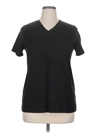 Pre-owned Time And Tru Short Sleeve T-shirt In Black