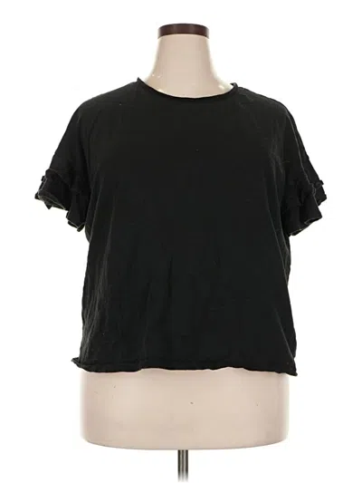 Pre-owned Time And Tru Short Sleeve T-shirt In Black