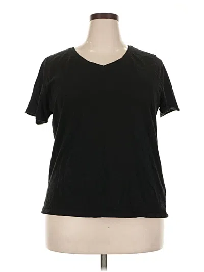 Pre-owned Time And Tru Short Sleeve T-shirt In Black