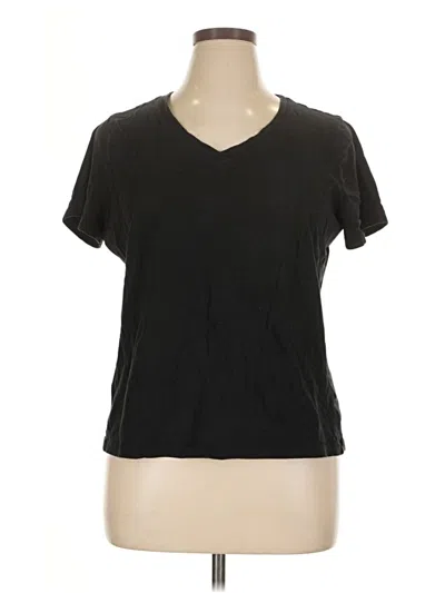 Pre-owned Time And Tru Short Sleeve T-shirt In Black