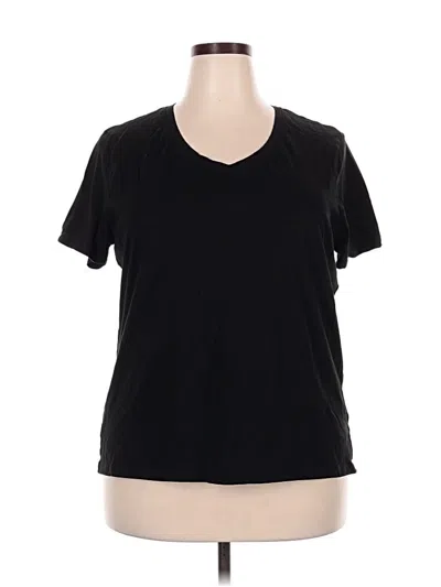 Pre-owned Time And Tru Short Sleeve T-shirt In Black