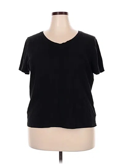Pre-owned Time And Tru Short Sleeve T-shirt In Black