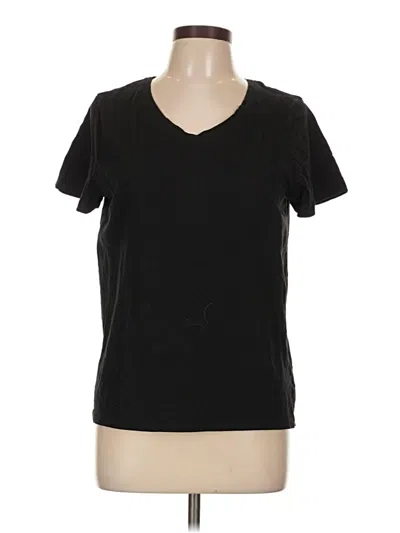 Pre-owned Time And Tru Short Sleeve T-shirt In Black