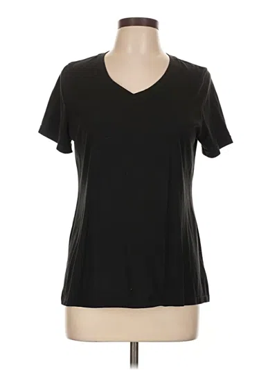 Pre-owned Time And Tru Short Sleeve T-shirt In Black