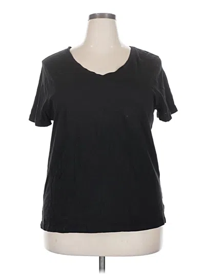 Pre-owned Time And Tru Short Sleeve T-shirt In Black