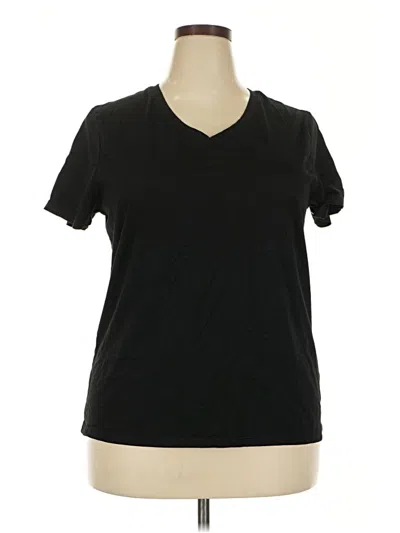 Pre-owned Time And Tru Short Sleeve T-shirt In Black
