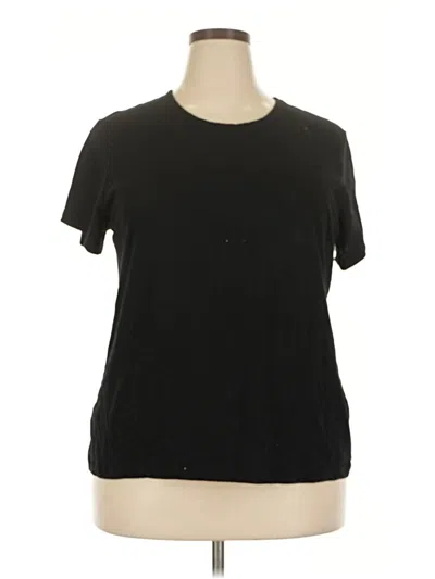 Pre-owned Time And Tru Short Sleeve T-shirt In Black