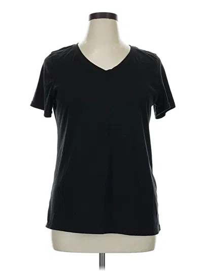 Pre-owned Time And Tru Short Sleeve T-shirt In Black