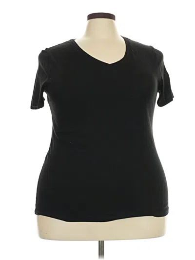Pre-owned Time And Tru Short Sleeve T-shirt In Black