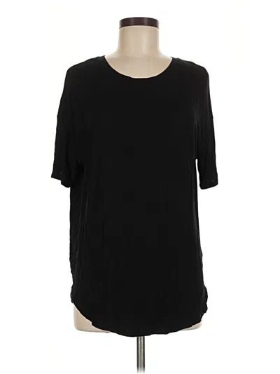 Pre-owned Time And Tru Short Sleeve T-shirt In Black