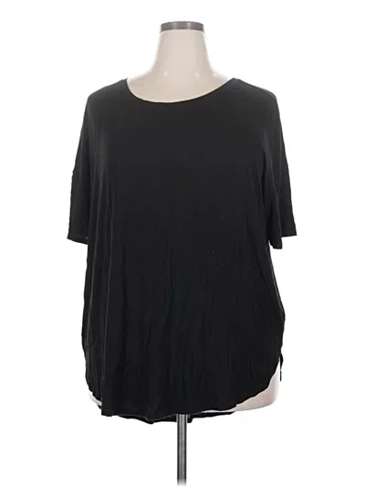 Pre-owned Time And Tru Short Sleeve T-shirt In Black