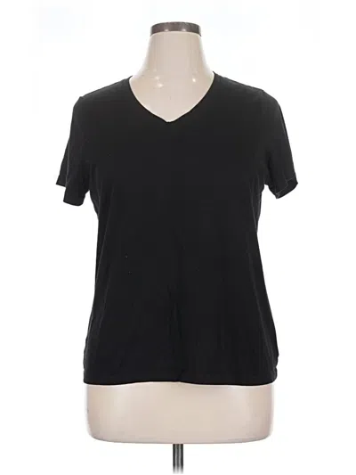 Pre-owned Time And Tru Short Sleeve T-shirt In Black